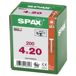 SPAX 0201010400203 půlkulaté šrouby 4 mm 20 mm T-STAR plus ocel 200 ks