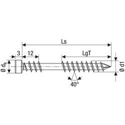 SPAX 0537900500603 sada kulatých šroubů do plechu 5 mm 60 mm T-STAR plus Nerezová ocel 100 ks