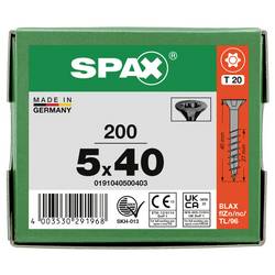 SPAX 0191040500403 šroub ze zápustnou hlavou 5 mm 40 mm T-STAR plus ocel 200 ks