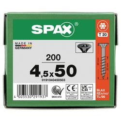SPAX 0191040450503 šroub ze zápustnou hlavou 4.5 mm 50 mm T-STAR plus ocel 200 ks