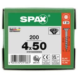 SPAX 0191040400503 šroub ze zápustnou hlavou 4 mm 50 mm T-STAR plus ocel 200 ks