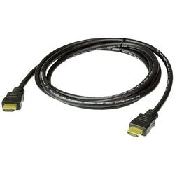 ATEN HDMI kabel Zástrčka HDMI-A, Zástrčka HDMI-A 1.00 m černá 2L-7D01H standardní HDMI HDMI kabel