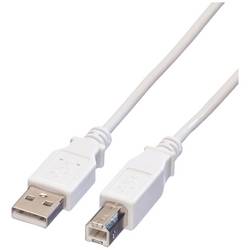 Value USB kabel USB 2.0 USB-A zástrčka, USB-B zástrčka 1.80 m bílá stíněný 11.99.8819
