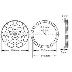 KS Tools 160.0475 Gumový talíř (Ø x v) 120 mm x 19 mm