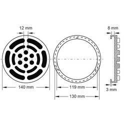 KS Tools 160.0467 Gumový talíř (Ø x v) 140 mm x 25 mm