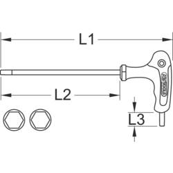 KS Tools 1512687 inbusový šroubovák, velikost 2.5 mm