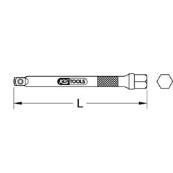 KS Tools 911.2584 911.2584 nástavec Pohon (šroubovák) 1/4 (6,3 mm) 1 ks