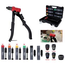 KS Tools 150.9850 Sada kleští na ruční nýty 3 v 1, 12 ks