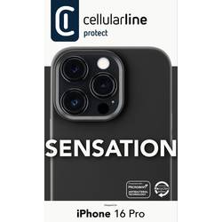 Cellularline Sensation Case zadní kryt na mobil Apple iPhone 16 Pro černá odolné vůči nárazům SENSATIONIPH16PROK