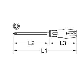 KS Tools 159.1119 159.1119 křížový šroubovák PZ 4 Délka dříku: 200 mm DIN ISO 8764