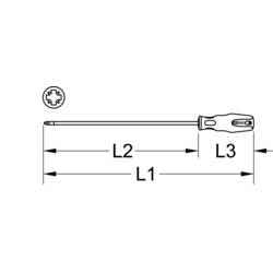 KS Tools 159.1156 159.1156 křížový šroubovák PZ 1 Délka dříku: 300 mm DIN ISO 8764