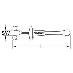 KS Tools 1171169 117.1169 Protidržák drátu Délka klíče (cm) (jen pro nadpis) 15 - 40 mm