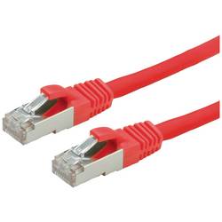 Value 21.99.0712 RJ45 síťové kabely, propojovací kabely CAT 6 S/FTP 1.50 m červená (jasná) dvoužilový stíněný, bez halogenů, samozhášecí 1 ks