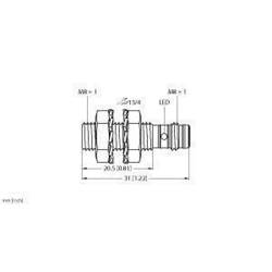 Turck indukční snímač zarovnaná PNP, zavírač BI2-EG08K-AP6X-V1131