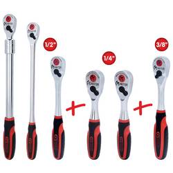 KS Tools 935.0006 935.0006 sada s ráčnou 1/4 , 3/8 , 1/2
