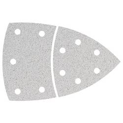 Wolfcraft 1127000 univerzální brusný papír na suchý zip, s otvory Zrnitost 80 Rozměr přes roh 95 mm 10 ks
