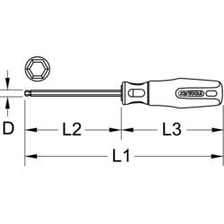 KS Tools 159.1069 inbusový šroubovák