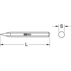 KS Tools Špičatý nástavec, 8-hranný, 20 x 800 mm 1620238