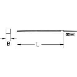 KS Tools 1610324 Pilník Délka 150 mm 1 ks