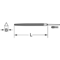 KS Tools 1610424 Pilník Délka 150 mm 1 ks