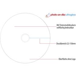 Primeon 2761109 CD-R 80 700 MB 50 ks vřeteno s potiskem, povrch s vysokým leskem, vodotěsný, odolné vůči otěru