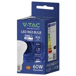 V-TAC 211416 LED Energetická třída (EEK2021) F (A - G) E27 žárovka 8.5 W = 60 W teplá bílá 1 ks
