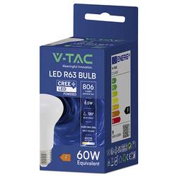 V-TAC 211436 LED Energetická třída (EEK2021) F (A - G) E27 žárovka 8.5 W = 60 W studená bílá 1 ks