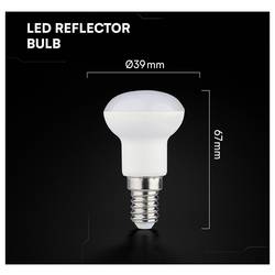 V-TAC 212116 LED Energetická třída (EEK2021) F (A - G) E14 žárovka 2.9 W = 25 W přírodní bílá 1 ks