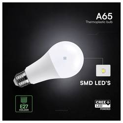 V-TAC 2144566 LED Energetická třída (EEK2021) F (A - G) E27 válcový tvar 17 W = 110 W teplá bílá 1 ks