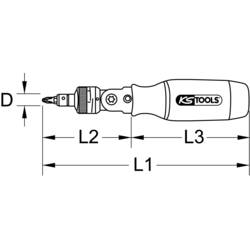 KS Tools 9112470 Ráčnový šroubovák na bity