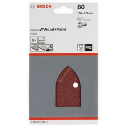 Bosch Accessories 2608607429 2608607429 brusný papír pro delta brusky s otvory Zrnitost 80 (d x š x v) 135 x 95 x 95 mm 5 ks