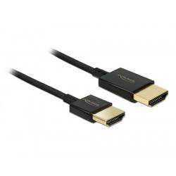 Delock HDMI kabel Zástrčka HDMI-A, Zástrčka HDMI-A 4.50 m černá 84775 4K UHD, pozlacené kontakty HDMI kabel