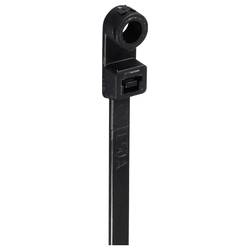 TRU COMPONENTS TC-12814208, stahovací pásky, 4.8 mm, 200 mm, černá, se šroubovacím soklem, Stabilní vůči UV záření, 100 ks