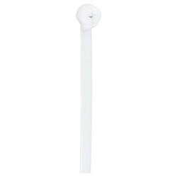 TRU COMPONENTS TC-12814160, stahovací pásky, 4.8 mm, 370 mm, přírodní, s kovovým jazýčkem, chemická odolnost, 100 ks