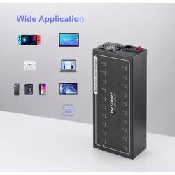 VOLTCRAFT UC-20C400W01 USB nabíjecí hub, USB Power Delivery (USB-PD) , 20x USB-C®, 400 W, Dodávka energie, černá