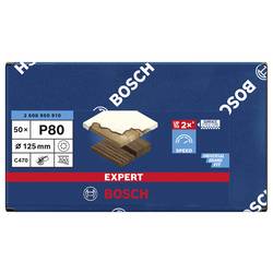 Bosch Accessories EXPERT C470 2608900910 brusné papíry pro excentrické brusky s otvory Zrnitost 80 (Ø) 125 mm 50 ks
