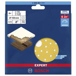 Bosch Accessories EXPERT C470 2608901111 sada brusného papíru pro excentrické brusky s otvory Zrnitost 60, 120, 240 (Ø) 150 mm 6 ks