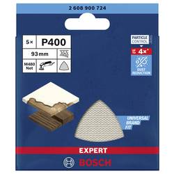 Bosch Accessories EXPERT M480 2608900724 brusná síť pro delta brusky bez otvorů Zrnitost 400 (d x š) 93 mm x 93 mm 5 ks