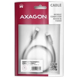AXAGON Kabel USB-C USB 3.2 Gen1 USB-C ® zástrčka 1.5 m černá pozlacené kontakty BUCM3-CM15AB