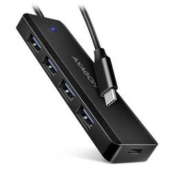 AXAGON HUE-C1C USB Hub 4 + 1 port USB 3.0, USB-C® USB 3.0 5 GBit/s černá HUE-C1C