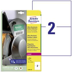 Avery-Zweckform L7916-10 Fóliové etikety 210 x 148 mm polyethylenová fólie bílá 20 ks trvalé barevná laserová tiskárna, laserová tiskárna, barevná kopírka,