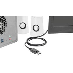 Digitus DisplayPort / HDMI kabelový adaptér Konektor DisplayPort, Zástrčka HDMI-A 1.00 m černá AK-340303-010-S třížilový stíněný Kabel DisplayPort