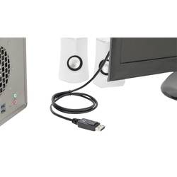 Digitus DisplayPort / HDMI kabelový adaptér Konektor DisplayPort, Zástrčka HDMI-A 1.00 m černá AK-340303-010-S třížilový stíněný Kabel DisplayPort