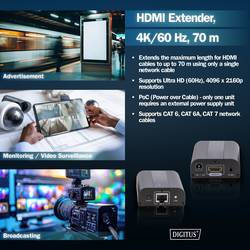 Digitus DS-55204 HDMI™, infraport extender (prodloužení) přes síťový kabel RJ45 60 m