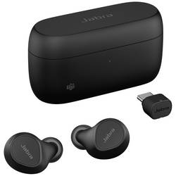 Jabra Evolve2 Buds špuntová sluchátka (In Ear) Bluetooth® stereo černá Redukce šumu mikrofonu, Potlačení hluku Nabíjecí pouzdro, Vypnutí zvuku mikrofonu,