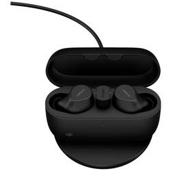 Jabra Evolve2 Buds špuntová sluchátka (In Ear) Bluetooth® stereo černá Redukce šumu mikrofonu, Potlačení hluku Nabíjecí pouzdro, Vypnutí zvuku mikrofonu,