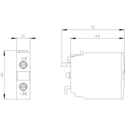 Siemens 3RH1921-1CA01 blok pomocných spínačů 10 A Vhodné pro značku (relé): Siemens 1 ks