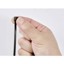 TRU COMPONENTS TC-13340664, TC-RT-200-4.6-B, stahovací pásky, 4.6 mm, 200 mm, černá, rozpojitelná, chemická odolnost, odolná vůči UV záření, 100 ks