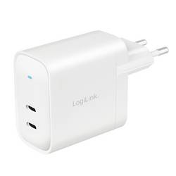 LogiLink PA0282 USB nabíječka, USB Power Delivery (USB-PD) , 2x USB-C®, 20 W, Dodávka energie, bílá