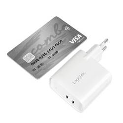 LogiLink PA0282 USB nabíječka, USB Power Delivery (USB-PD) , 2x USB-C®, 20 W, Dodávka energie, bílá